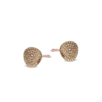 Ohrschmuck Rosegold braune Diamanten