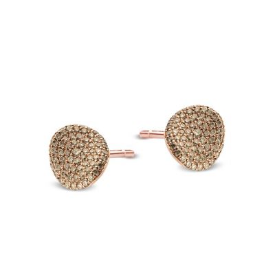 Ohrschmuck Rosegold braune Diamanten