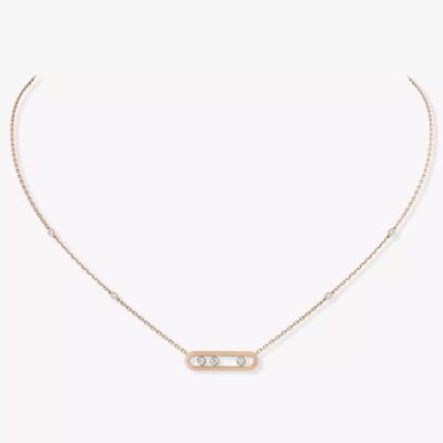 Damenkette aus Roségold mit Diamanten Move Classique