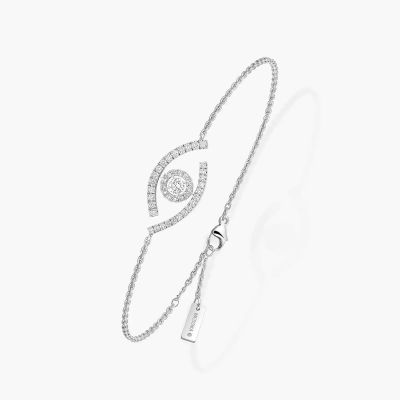 Lucky Eye Armband Diamant Weißgold