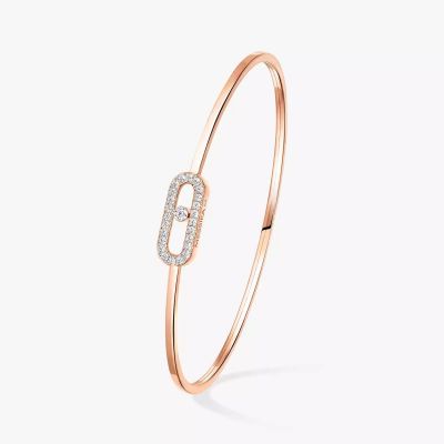 Move Uno Flex Armreif L Mit Diamanten ausgefasst Rosegold