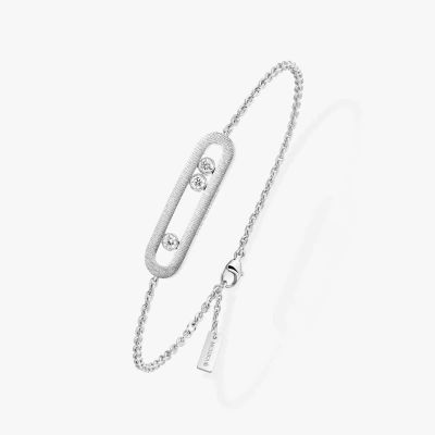 Move Classique Ciselé Armband Weißgold