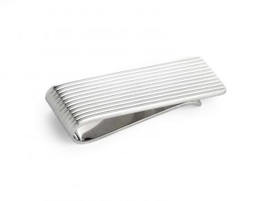 STERLING SILVER ENGINE TURNED MONEY CLIP