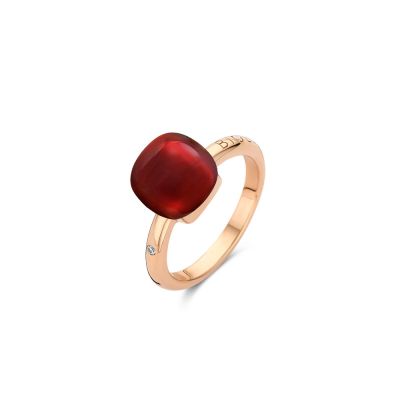 Ring Rosegold Granat mit Perlmutt