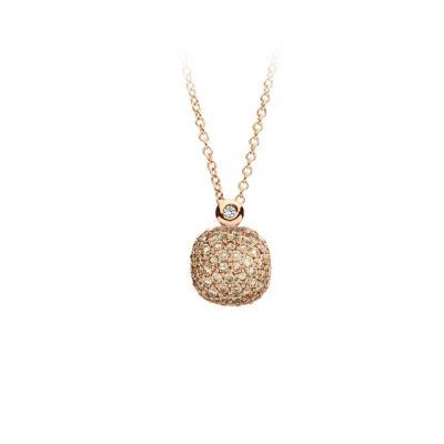 Pendant Rosegold braune Diamanten