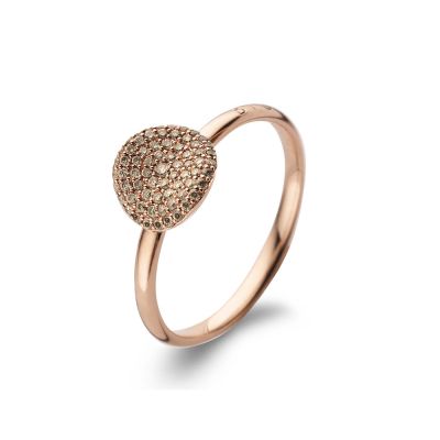 Ring Rosegold braune Diamanten