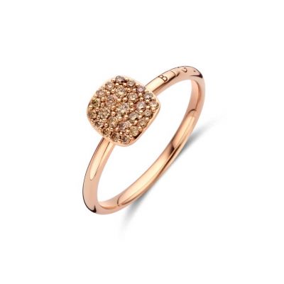 Ring Rosegold braune Diamanten
