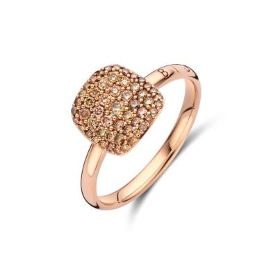 Ring Rosegold braune Diamanten