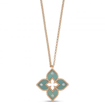 Kette Princess Flower Titanium, Diamant