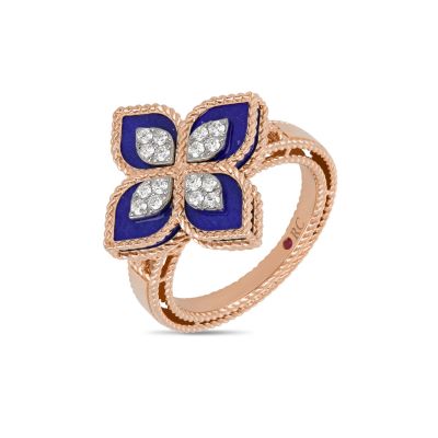 Ring mit Diamanten und Lapis