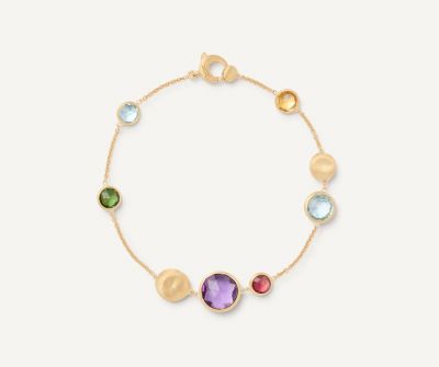 Leichtes Armband aus Gold mit bunten Edelsteinen