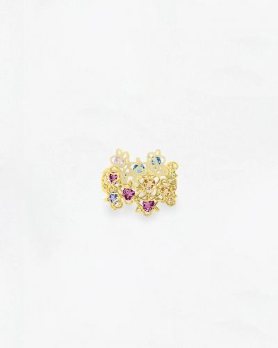 Ring Elements Regenbogen Diamant Amethyst, Citrin, Peridot, Rhodolith, London Blauer Topas