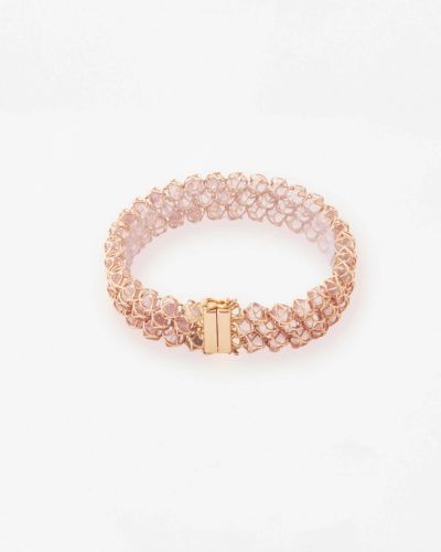 Armband Embrace Kirschblüte 3 Reihen Rosenquarz