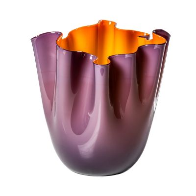 Vase Opalino L Indigoblau/Orange