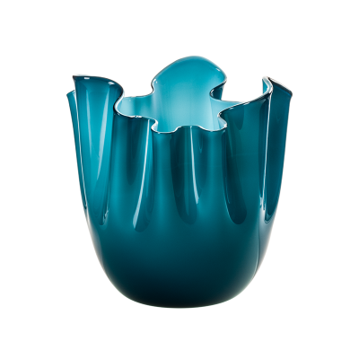 Vase Opaline Petrol/hellblau