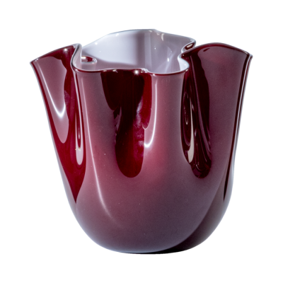 Vase Opaline Rot/Grau
