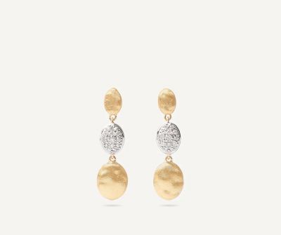Dreifacher Ohrring aus Gold mit Diamanten