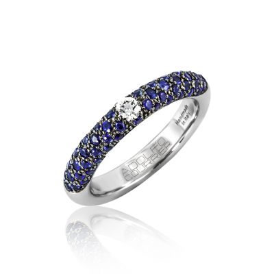 Jeans Blue Ring 18kt Weißgold Diamant 