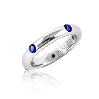 Jeans Blue Ring 18kt Weißgold Diamant Sapphire